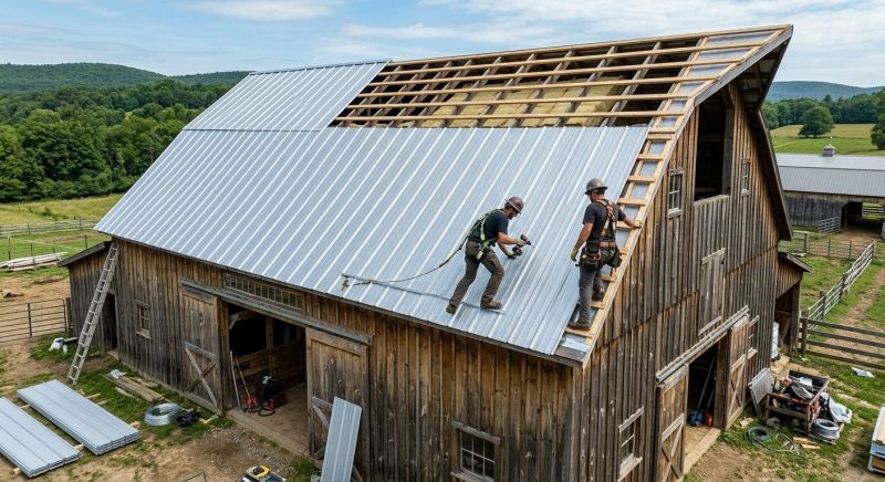 Barn Roof Installation in Lusby, MD