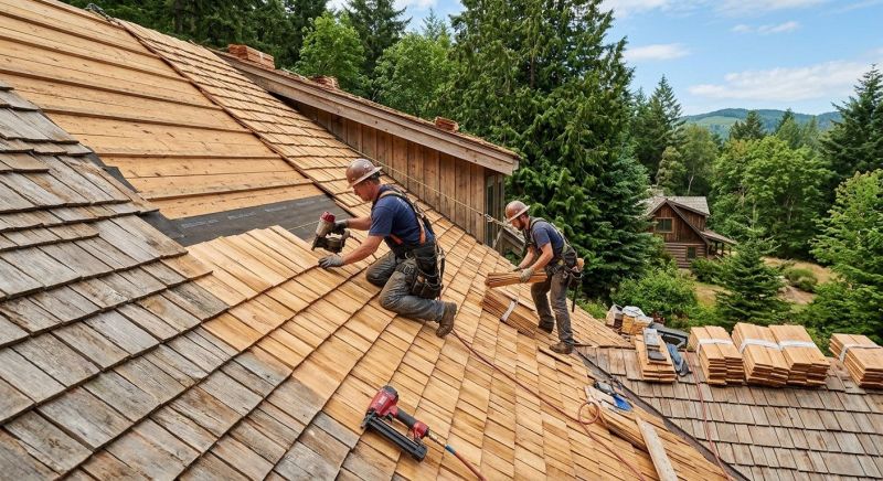 Cedar Roof Installation in Chesapeake Beach, MD