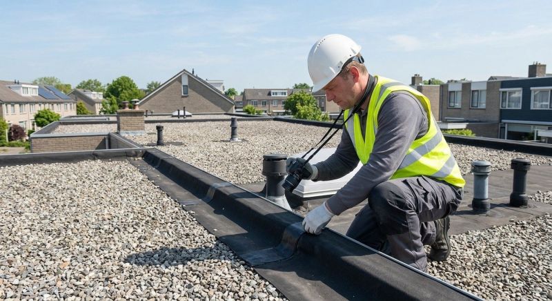 Flat Roof Inspection in Lusby, MD