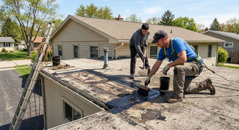 Flat Roof Tar Repair in Lusby, MD
