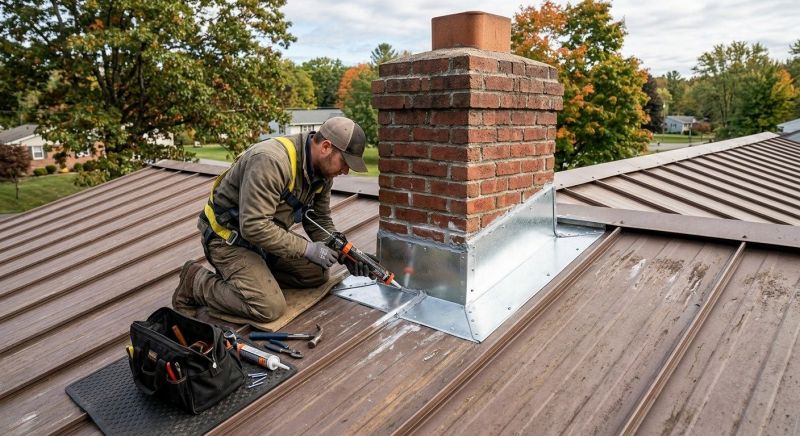 Metal Roof Flashing Repair in Lusby, MD