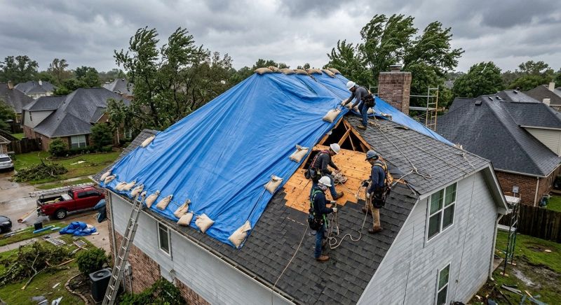 Roof Damage Restoration in Great Mills, MD