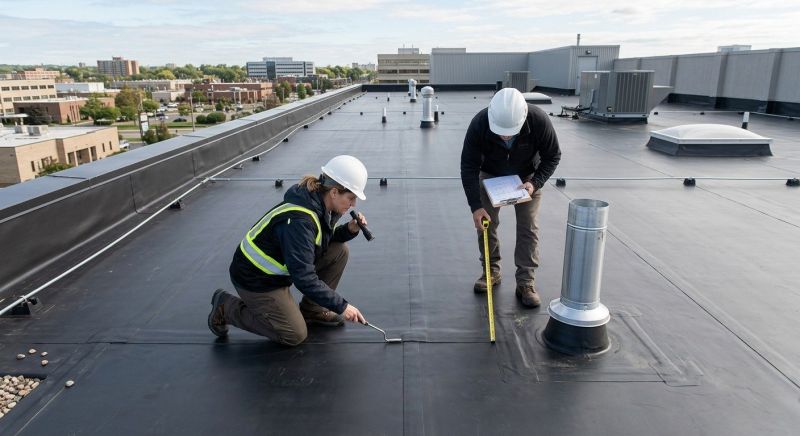 Rubber Roof Inspection in Lusby, MD