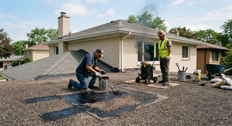 Tar And Gravel Roof Repair in Lusby, MD