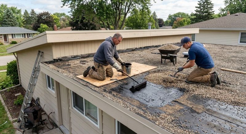 Tar And Gravel Roof Repair in Lusby, MD
