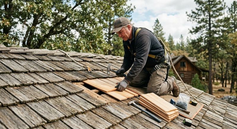 Wood Shake Roof Repair in Hollywood, MD