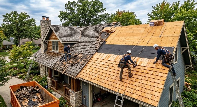 Wood Shingle Roof Replacement in Lusby, MD